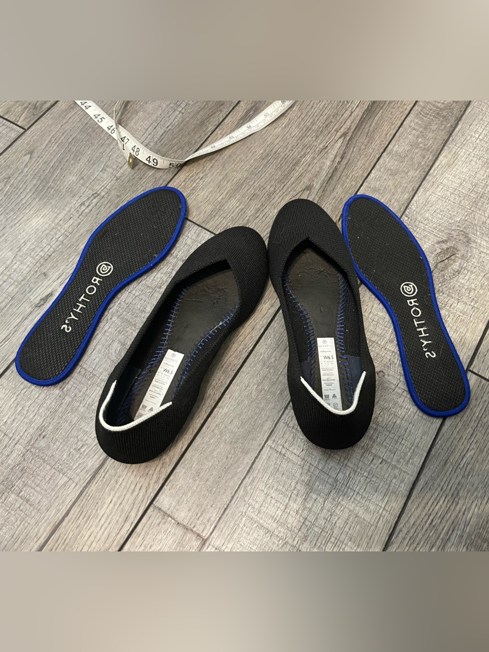 Rothy's Women’s Black ballet flats size 6.5